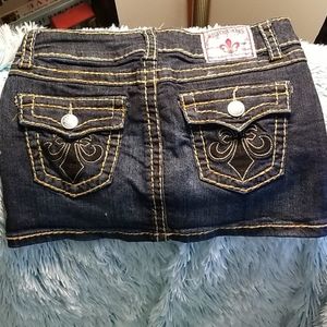 Miss chic Jean sz small skirt